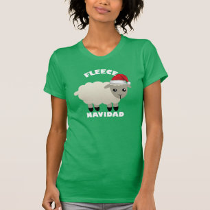 WeihnachtsShirt Fleece (Feliz) Navidad mit Schafen T-Shirt