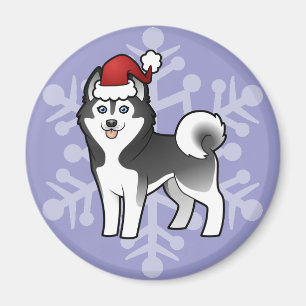 Weihnachtssibirischer Husky/alaskischer Malamute Magnet
