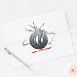 Weihnachtssilber Funkelnd Ornamente Runder Aufkleber