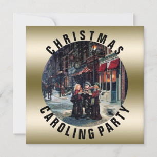 Weihnachtssingen Party Viktorianische Weihnachts Einladung
