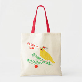 Weihnachtssingender Kanarienvogel Tragetasche