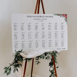 Weihnachtssitzplan Poster