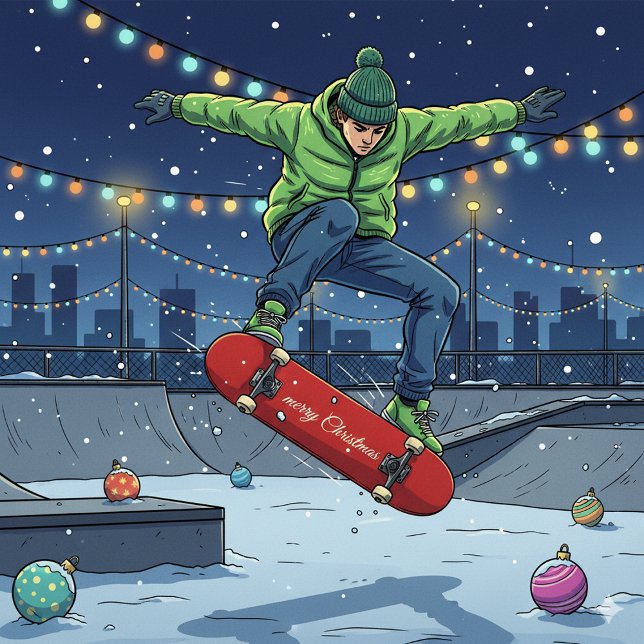 Weihnachtsskateboard als perfekte Geschenkidee Skateboard (Festive Christmas Skateboard Perfect Gift Idea)