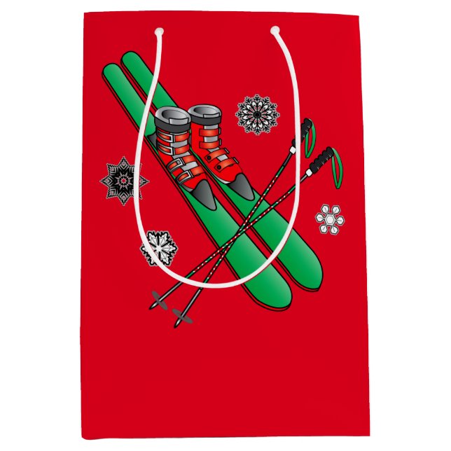 Weihnachtsskis Mittlere Geschenktüte (Vorderseite)