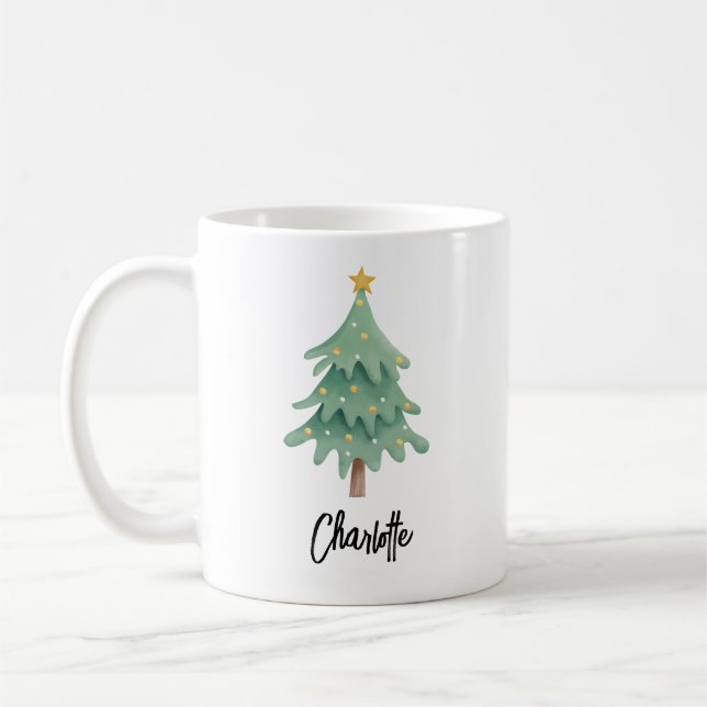 Weihnachtsskript Personalisiert Kaffeetasse (Links)