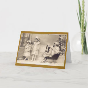 Weihnachtssleigh Feiertagskarte