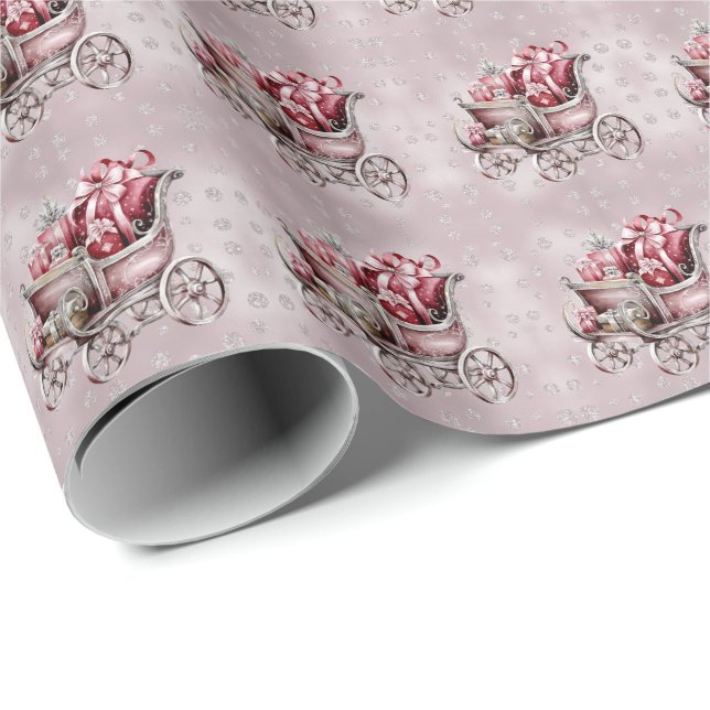 Weihnachtssleigh mit Geschenkpapier (Rolleneckpunkt)