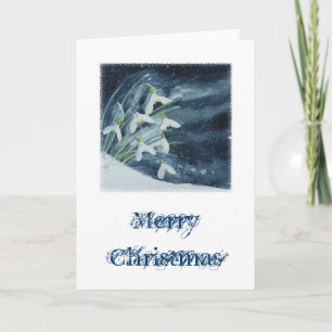 Weihnachtssnowdrops Feiertagskarte