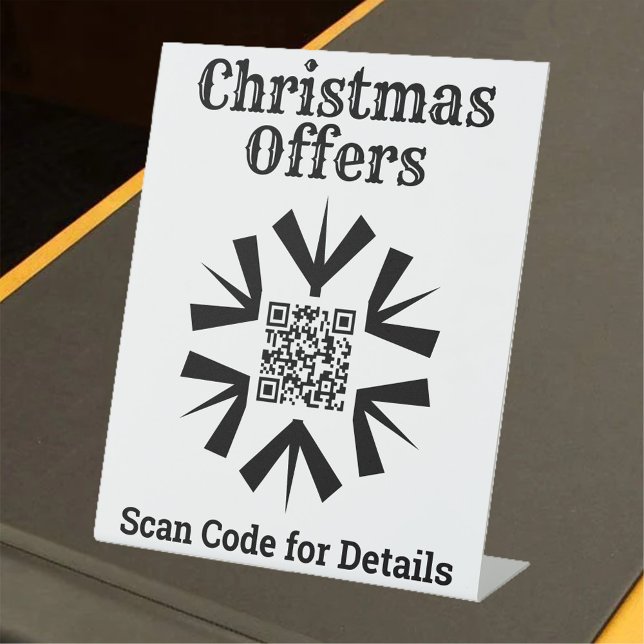 Weihnachtssnowflake mit QR-Code Sockelschild (Von Creator hochgeladen)