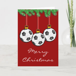 Weihnachtssoccerkarte Feiertagskarte