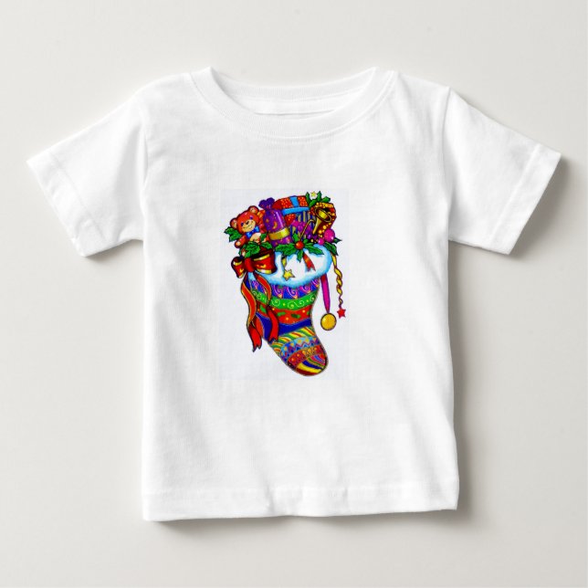 Weihnachtssock-T - Shirt (Vorderseite)