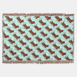 Weihnachtssocken-Affe-Wurfs-Decke Decke