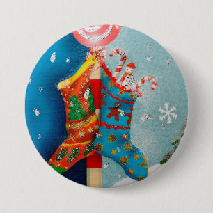 Weihnachtssocken Button