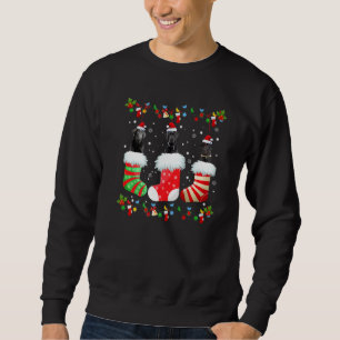 Weihnachtssocken Lights Santa Black Lab Labrador D Sweatshirt