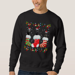 Weihnachtssocken Lights Santa Black Lab Labrador D Sweatshirt
