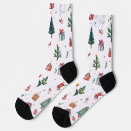 Weihnachtssocken mit lustigem Muster | Spaßiges Ge Socken