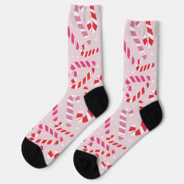 Weihnachtssocken mit Zuckerstangen-Muster Socken