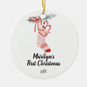 Weihnachtssocken Ornament für Baby Girl