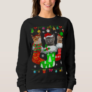 Weihnachtssocken Pajama Cat Kitten Lover Cat Mama  Sweatshirt