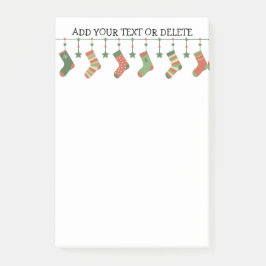 Weihnachtssocken Saisonalen Strumpf Garland Text Post-it Klebezettel
