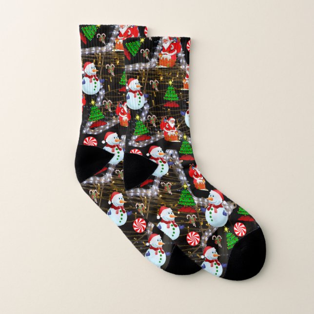 Weihnachtssocken, Schneemann Socken (Paar)