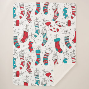 Weihnachtssocken Sherpadecke