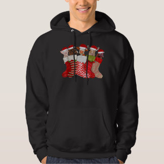 Weihnachtssocken Tiere Pferdeziege Hühnerfleisch Hoodie