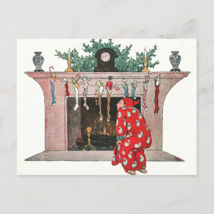 Weihnachtssocken und Geschenke Weihnachtskarte Feiertagspostkarte