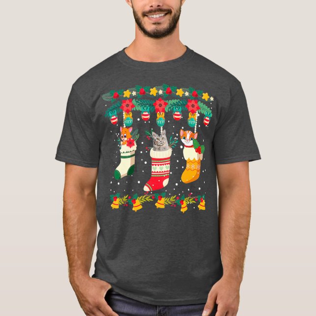 Weihnachtssocken Weihnachten Weihnachten Weihnacht T-Shirt (Vorderseite)
