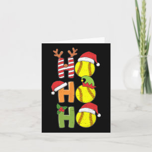 WeihnachtsSoftball Ho Ho Softball Xmas Sport Me Karte