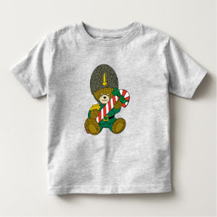 Weihnachtssoldaten Bear mit Candy Cane Kleinkind T-shirt