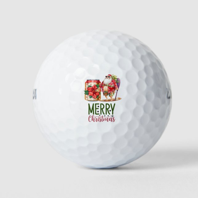 Weihnachtssommer Weihnachtsbär Golfball (Vorderseite)
