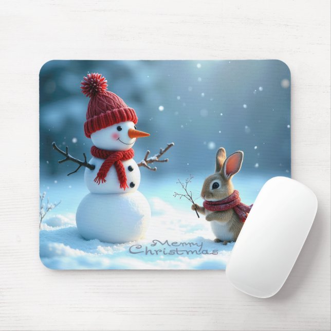 Weihnachtssonne mit Schneemann Mousepad (Mit Mouse)
