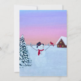 Weihnachtssonnenuntergang Feiertagskarte