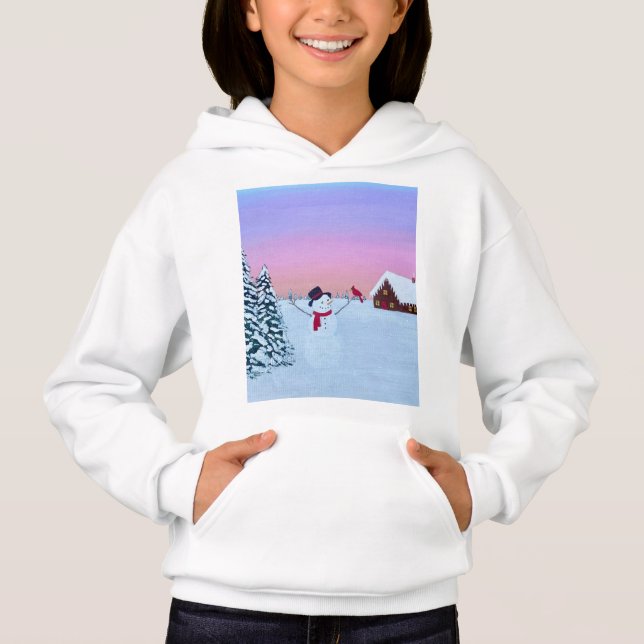 Weihnachtssonneuntergang Hoodie (Vorderseite)