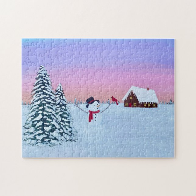 Weihnachtssonneuntergang Puzzle (Horizontal)