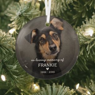 Weihnachtssouvenir für Haustierhunde in liebevolle Ornament Aus Glas