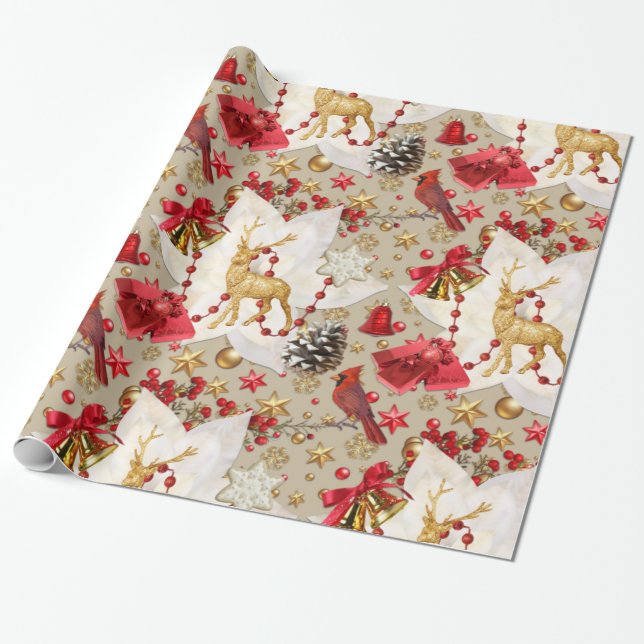 WeihnachtsSparkassenpapier Geschenkpapier (Ungerollt)