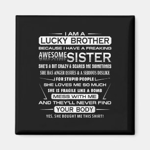 Weihnachtsspaß für Bruder von Schwester 1  Magnet