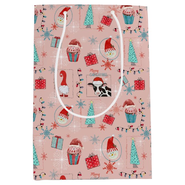 Weihnachtsspaß Mittlere Geschenktüte (Vorderseite)