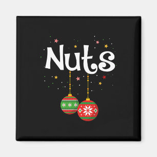 Weihnachtsspaß-Paar-Familie-Kastanien-Männer Magnet