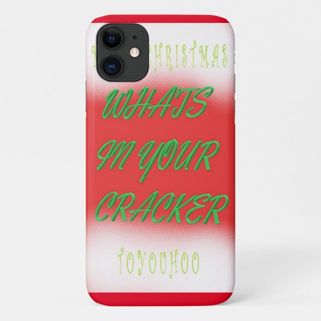 Weihnachtsspass rot-grün weiß mit Text Case-Mate iPhone Hülle (Rückseite)
