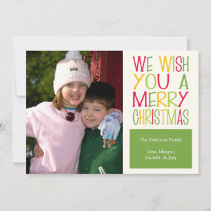 Weihnachtsspaß-Weihnachtskarte (Grün) Feiertagskarte