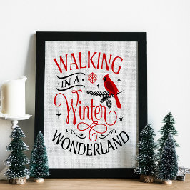 Weihnachtsspaziergänge in einem Winterwunderland Poster