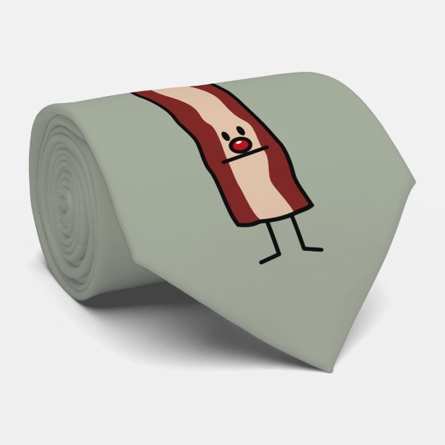 Weihnachtsspeckrenstreifenfeiertags-Rotnase Krawatte (Gerollt)