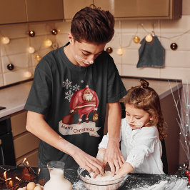 Weihnachtsspezial für Haustiere: Red Santa & Dog T-Shirt