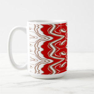 Weihnachtsspezial Rot und Weiß nahtlose Muster Kaffeetasse