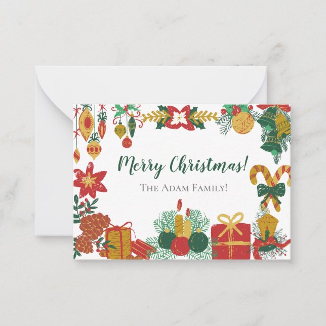 Weihnachtsspezialkarte Mitteilungskarte (Vorderseite)