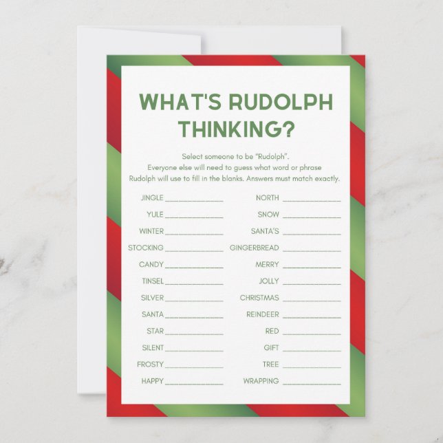 Weihnachtsspiel - nicht bearbeitbar - einladung (Vorderseite)