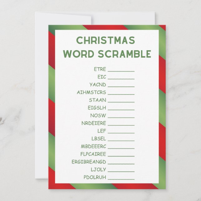 Weihnachtsspiel - nicht bearbeitbar - einladung (Vorderseite)